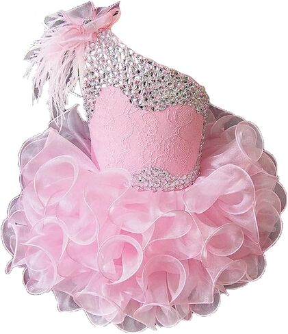 Jenniferwu G095PINK Infant Toddler Baby Newborn Little Girl's Pageant Party Birthday Dress18-24Months Lightpink in Kuwait