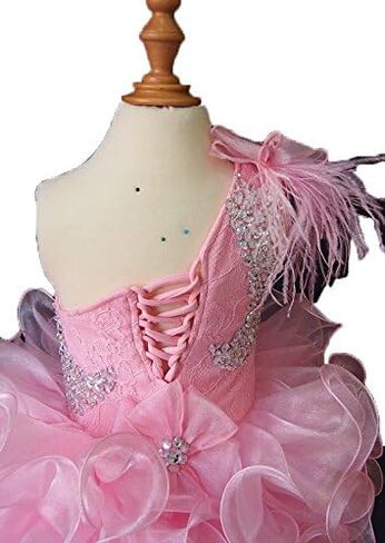 Jenniferwu G095PINK Infant Toddler Baby Newborn Little Girl's Pageant Party Birthday Dress18-24Months Lightpink in Kuwait