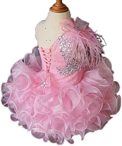 Jenniferwu G095PINK Infant Toddler Baby Newborn Little Girl's Pageant Party Birthday Dress18-24Months Lightpink in Kuwait
