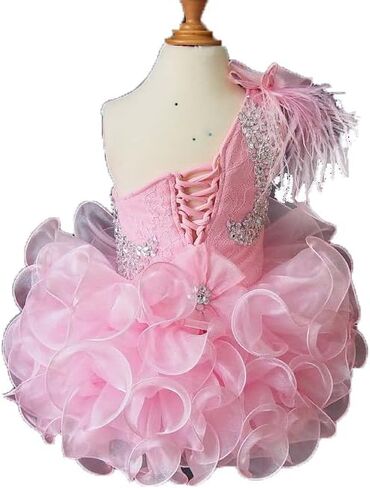 Jenniferwu G095PINK Infant Toddler Baby Newborn Little Girl's Pageant Party Birthday Dress18-24Months Lightpink in Kuwait