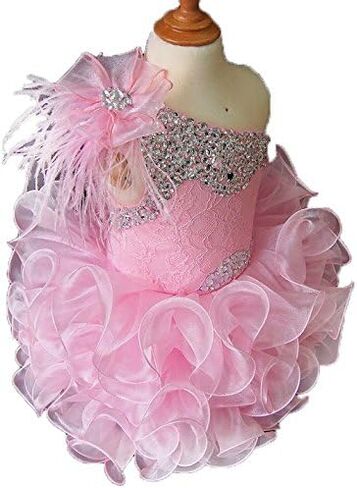 Jenniferwu G095PINK Infant Toddler Baby Newborn Little Girl's Pageant Party Birthday Dress18-24Months Lightpink in Kuwait