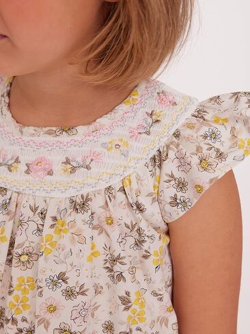 Bonnie Jean Girls Floral Print Smocked Dress in Kuwait