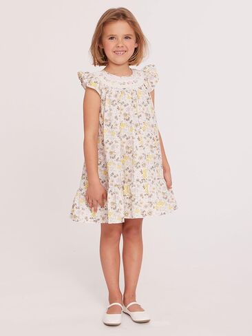 Bonnie Jean Girls Floral Print Smocked Dress in Kuwait