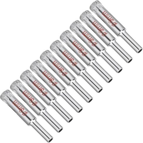 Diamond Drill Bits, 4mm Cutting Diameter, Nickel-Plated Coating Diamond Core Drill Hole Saws - (Applications: for Glass Precision Drilling Bits Tools), 10-Pieces in Kuwait