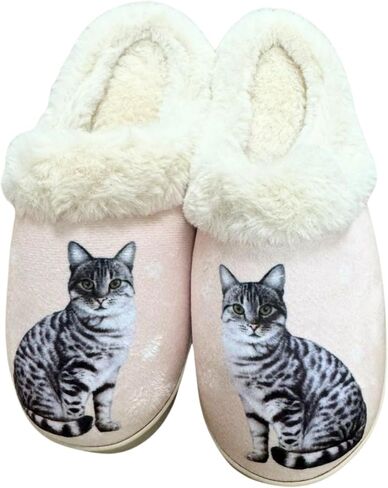 شباشب E&S Pets Snugg لمحبي الحيوانات الأليفة - شباشب منزلية من الإسفنج الذكي للنساء - بطانة من الفرو الصناعي الفخم - نعل غير قابل للانزلاق - 32 سلالة من سلالات الكلاب والقطط in Saudi Arabia