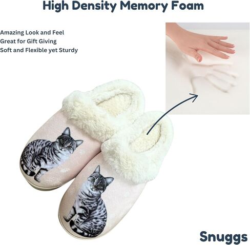 شباشب E&S Pets Snugg لمحبي الحيوانات الأليفة - شباشب منزلية من الإسفنج الذكي للنساء - بطانة من الفرو الصناعي الفخم - نعل غير قابل للانزلاق - 32 سلالة من سلالات الكلاب والقطط in Saudi Arabia
