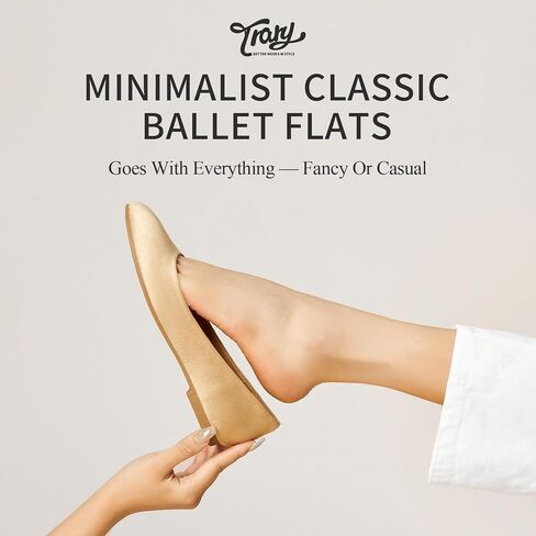 Trary Flats for Women Dressy Comfortable, Ballet Flat,Black Nude Flats Shoes in Saudi Arabia