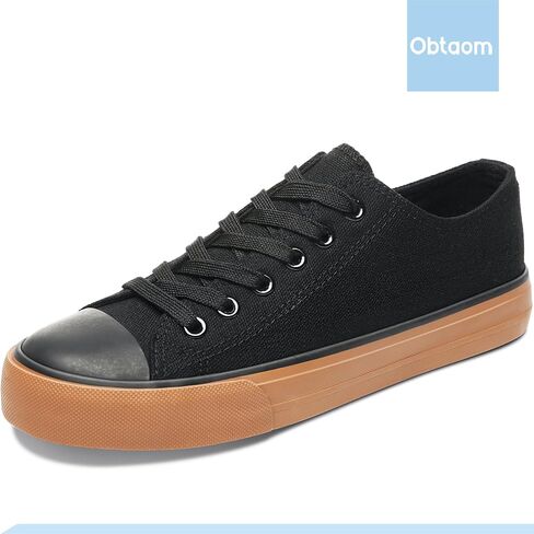 Obtaom Women’s Canvas Shoes Low Top Fashion Sneakers Slip on Walking Shoe in Kuwait