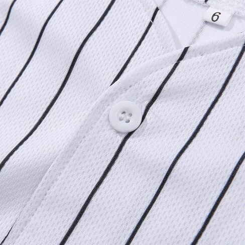 Mowbeat Stripe Baby Baseball Jersey One Print 1 Year Old Birthday Shirt 1st Infant Toddler Button Tee Shirt in Saudi Arabia