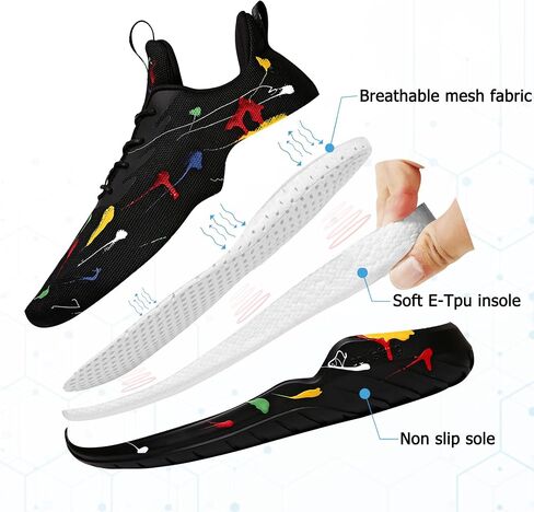 Soulsfeng Womens Running Shoes Lightweight Breathable Tennis Shoes Non Slip Fashion Walking Sneakers in Saudi Arabia