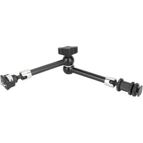 CAMVATE Multipurpose Articulating Arm with Anti-Twist 1/4''-20 Mount & Shoe Adapter(Black Knob)-3661
