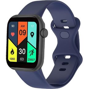 HCHLQL Smart Watch for Android iOS Phones Compatible with iPhone Samsung, Touchscreen Fitness Tracker Smartwatch with Call/SMS/Heart Rate/Pedometer for Men Women Kids (Black)