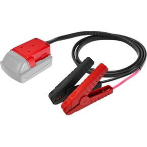 Jumper Cable Clamps for Milwaukee M18 18V Battery, Jumper Starter with Adapter, 8AWG 6.39 FT Portable Automotive Booster Cables for Jump Starting Car Trucks Vehicles (No Battery)