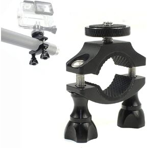 Bike Camera Mount for Mountain Bicycle/Motorcycle Action Camera, Bike Mount Compatible with Sports Camera GoPro OSMO SJCAM DJI with 1/4 Screw Adapter Action Camera Bracket