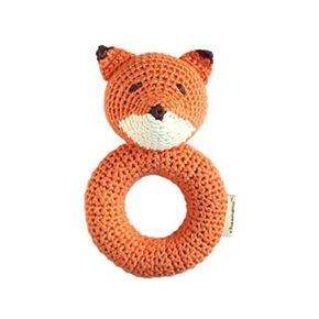 Organic Crocheted Fox Ring Rattle