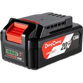 Dong Cheng 18V (20V MAX) Battery, Lithium-Ion 4.0 Ah High Capacity Battery Pack Compactible with DongCheng 18V (20V MAX) Power Tools, Model# FFBL2040