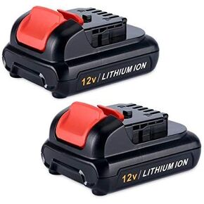 Biswaye 2-Pack 12V 3.0Ah Lithium Battery Replacement for Dewalt 12V Max Lithium Ion Battery DCB120 DCB123 DCB127 DCB122 DCB124 DCB121 DCB126