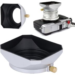 39mm Lens Hood, Retro Silver Lens Hood Shade, for 39mm Lens Camera Accessories