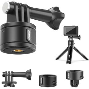 ULANZI Select Tripod Mount Accessories for Action Camera - Go Quick II Basic Set Magnetic Quick Release Adapter for Tripod/Bike/Helmet/Clamp Clip Mount/Suction Cup