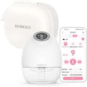 Wearable Breastfeeding Pump with APP Control,Portable Breast Pump Hand Free is Proper Christmas Gifts to New Moms,3Modes 9Levels Wireless Breast Pump Contain 15/17/21/25mm Flange,Leak-Proof