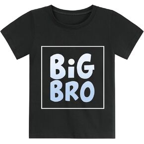 Big Brother Shirt for Toddler Baby Boy Big Bro Announcement T-Shirt Graphic Tee Crewneck Short Sleeve Shirt