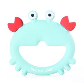 Teething Toys 3-6 Months, Teethers for Babies 3-6 6-12 Months for Teething Relief, Baby Teether Teething Toys 100% Silicone, Newborn Infant Sensory Baby Toys 0-6 Months,bebe mondo (Crab)
