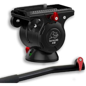 IFOOTAGE Video Tripod Head K5,Lightweight Fluid Head,Quick Release Plate, Professional Head,Aluminum Alloy Head,Compatible for Canon Nikon DJI DSLR Olympus Panasonic,Payload up to 11lb/5KG