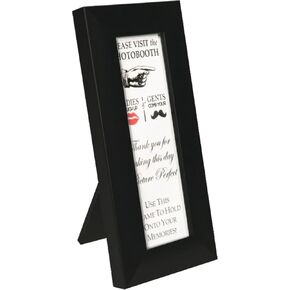 pbf PHOTO BOOTH FRAMES 2x6 Photo Strip Frame | 2 x 6 Photo Booth Strip Frame with Stand | Picture Frame for Photo Booth Strip | Premium Designer Photobooth Frame (Black)