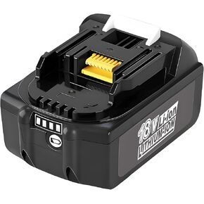 Battery 6Ah Replacement for Makita 18v: Compatible BL1860B BL1850B BL1860 BL1850 BL1840B BL1830B BL1815B LXT400