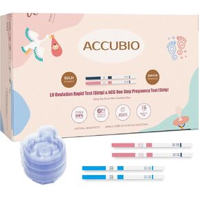 50 Ovulation and 20 Pregnancy Test Strips Combo Kit, Over 99% Accurate Fertility Test, 5mm LH and HCG Predictor Kit, with 70 Free Urine Cups