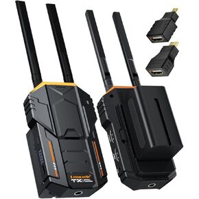 Lemorele Wireless HDMI Video Transmission System with 2*4400mAh Battery 656FT/200M Range, Loop Out, IR Backhaul, 2.4/5.8G 1080P Full HD, Up to 4 Receiver for Photography, Videography, Cinematography