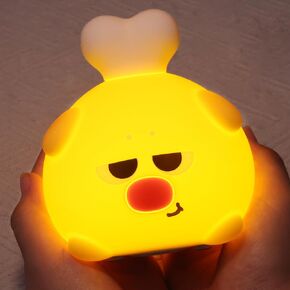 Cute Dog Night Light, Silicone Dog Nursery Lamp Rechargeable Bedside Lamp 3Levels Brightness,30 Mins Timer Touch Light for Bedrooms,Xmas Birthday Gift for Boys and Girl