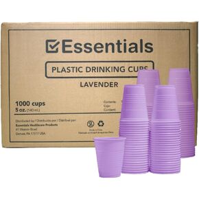Essentials Healthcare Products Essentials Plastic Drinking Cups; Blue 5 ounce drinking cups; Full Case of 1000 cups
