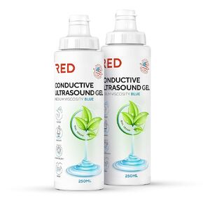 Conductive Ultrasound Gel for Ultrasonic Cavitation, Body Sculpting, TENS & Baby Dopplers, 1.3 Gal / 5L - Long-Lasting, Hypoallergenic -For Clinics & Portable Devices - 5L Cube+8.45 fl oz/250mL Bottle
