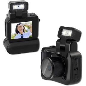 Yoidesu Mini DV Camera, 1080P HD Small DVR Camera Camcorder Video Cam for Webcam Travel Hiking Sports Cycling, 1.44in Color Screen Ultra Mini HD Kids Thumb Camera with Flashlight (Black)