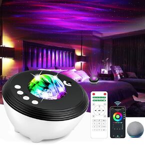 Elec3 Star Projector Galaxy Light, Planetarium Projector for Bedroom with 15 Colors Scene Lighting, Starry Sky Projection Light Smart Speakers,Christmas Decorations,Valentine's Day Gifts