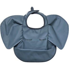 CuddoBaby Baby Bibs, Waterproof Feeding Bib with Large Pocket, Mess Proof, Wide Fit Adjustable, Quick Dry Food Catcher