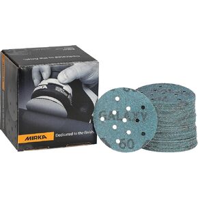 Mirka Galaxy Multifit Sandpaper 3 inch (77mm) - Grit 60, 50 Discs/Pack - Premium Abrasive for Epoxy Resin, Wood, Metal - Non-Clogging, Self-Sharpening Technology - Ideal for Power Sanders