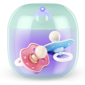 Qualirey Portable Pacifier Disinfection, Mini UV Light Disinfection, 99.99% Disinfection in 3 Mins, USB Rechargeable, Mini UV-C Disinfection Box for Baby Pacifier, Bottle Nipples, Teethers