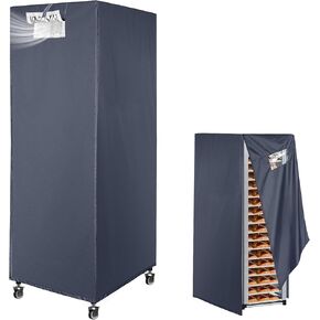 Sheet Pan Rack/Bun Pan Rack Cover with Zipper,Fit 20 tier Bread Rack Cover with Vents, 23"X28"X64" Bakers Rack Cover with Transparent Window, Bread Rack Cover for Waterproof and Dustproof