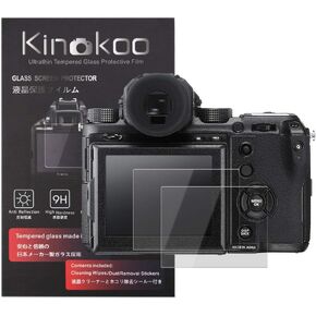 kinokoo Screen Protector for Fujifilm GFX 50S/GFX 50R camera, 0.25mm 9H Hardness Tempered Glass Film for Fuji GFX 100/GFX 100S camera - Bubble Free& Anti-Scratch&Anti-Finger Print (2 Pack)
