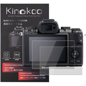 kinokoo Tempered Glass Film for Olympus E-M5/E-P3 Crystal Clear Film Olympus E-M5 E-P3 Screen Protector Bubble-Free/Anti-Scratch(2 Pack)