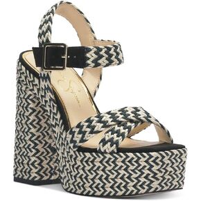Jessica Simpson Womens Brycen Woven Ankle Strap Platform Sandals