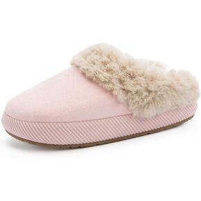 Chantomoo Slippers for Women and Men Memory Foam Slippers House Shoes Faux Suede Upper Rubber Sole Faux Fur Lining Warm Comfy Indoor Fuzzy Slippers