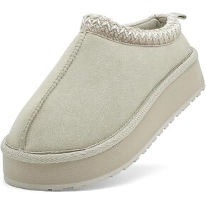 sharllen Women's Slipper Men Suede Cute Womens Boots Memory Foam Winter Fluffy Slip-On Cozy Shoes Indoor and Outdoor