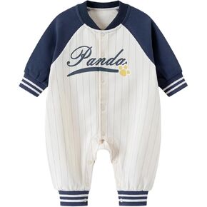 Baseball Jumpsuit - Stylish Long Sleeve Bodysuit for Sporty Fashionistas