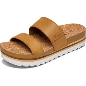 Athlefit Women's Summer Two Strap Platform Slide Sandals Comfortable Beach Arch Support Footbed Sandals for Women