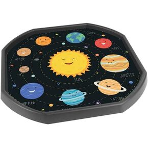 The Solar System Children's Tuff Tray Play Mat - 33.8 x 33.8 Inches - Vinyl - Tuff Tray NOT Included
