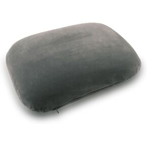 Travel Pillow Memory Foam Bed Small Pillow Warm Soft Velvet Cover Lightweight Home Pillow for Travel, Sleeping, Nap and Neck, Knee, Leg, Lumbar Support Ideal Backpacking, Airplane and Car (Gray)