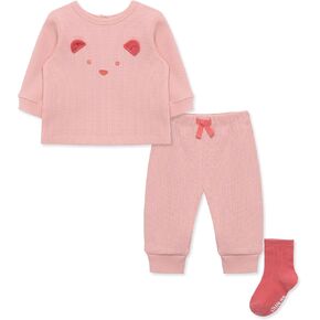 Little Me Simply Essential Solids Gender Neutral 100% Organic Clothes Jogger Set, 3 Months - 12 Months